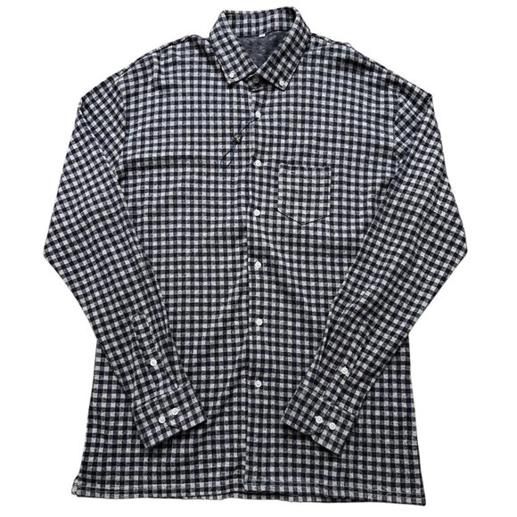 State & Liberty Shirt Mens Size 3XL Long Sleeve Flannel Stretch Check Gray NEW - Picture 1 of 5